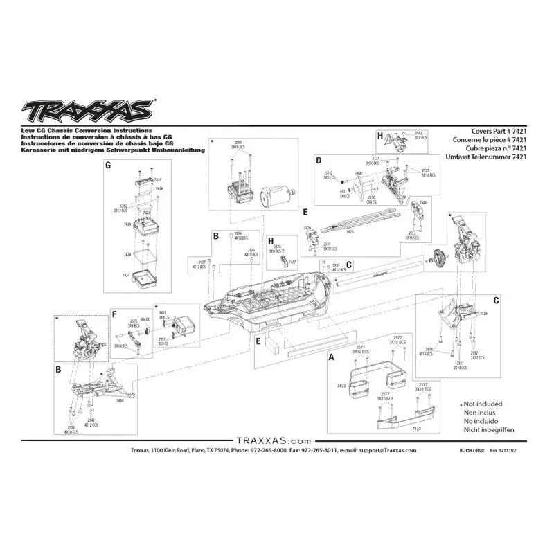 LCG Chassi kit slash 4x4 - 2