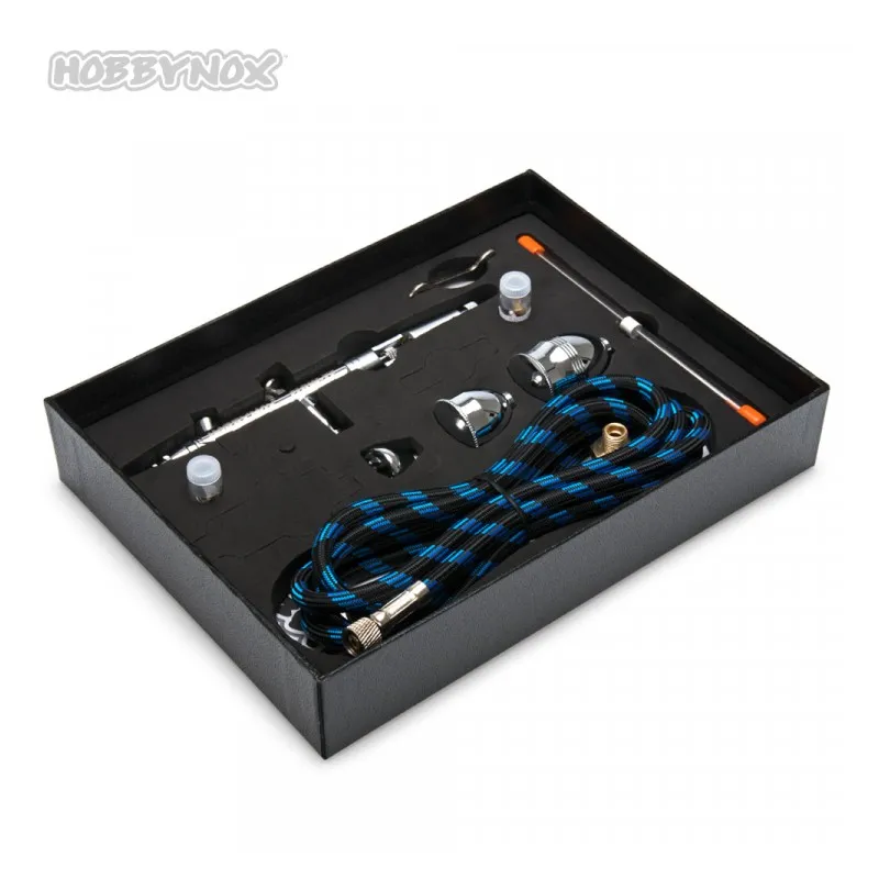 FLOW-TF V2 Airbrush Top Feed 0.3/0.5/0.8mm 2/5/13cc 1.8m Slang - 3