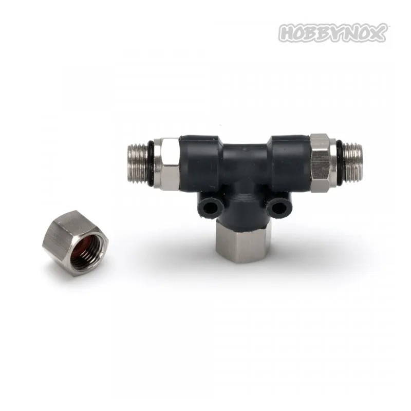 Airbrush T-Koppling G1/8 med 1st Täckmutter