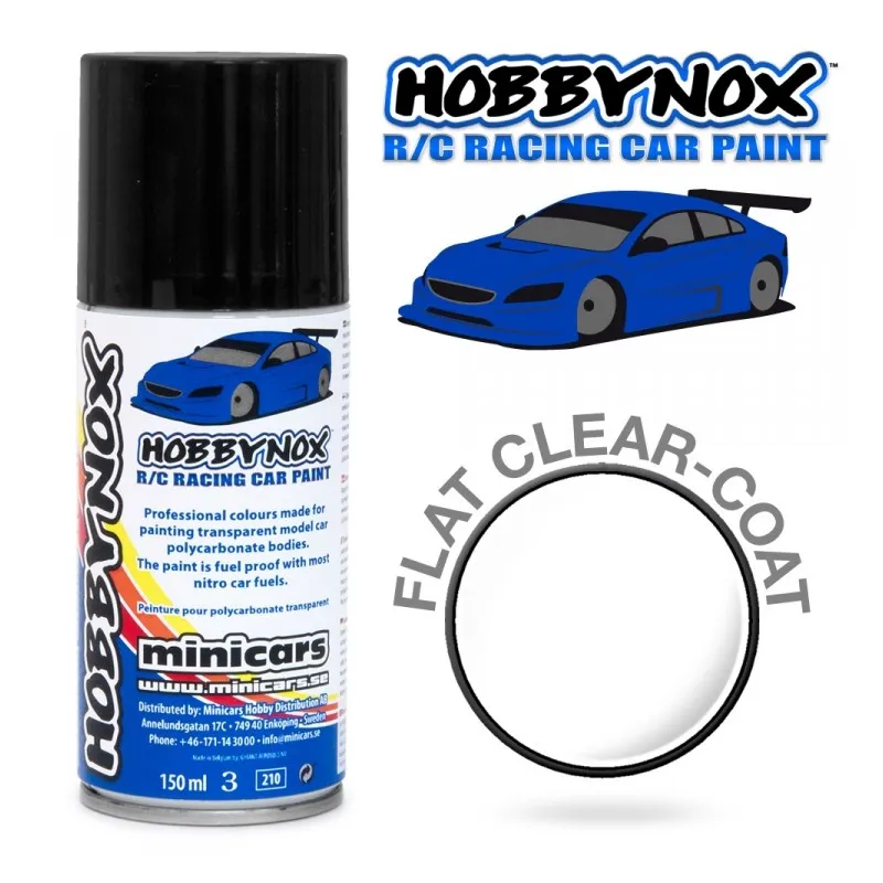 Matt Klarlack R/C Racing Car Spray Färg 150 ml