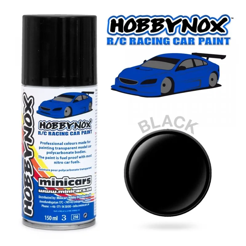 Svart R/C Racing Car Spray Färg 150 ml