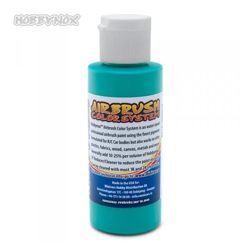 Airbrush Color Solid Aqua Blå 60ml - 2