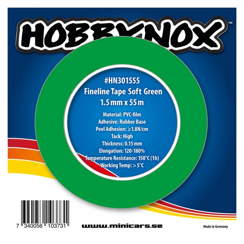 Fineline Maskeringstejp Grön Soft 1.5mmx55m - 2