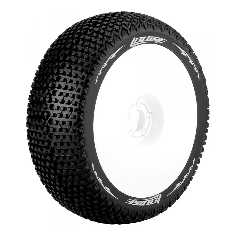 Däck & Fälg B-TURBO 1/8 Buggy Super Soft Vit (2)