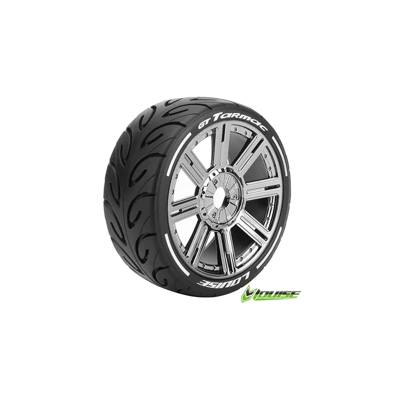 Däck & Fälg GT-TARMAC 1/8 GT Soft (MFT) Svartkrom (2)