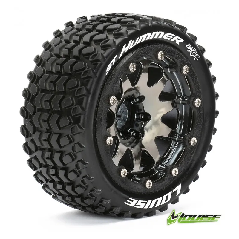 Däck & Fälg ST-HUMMER 1/10 Sv.krom Beadlock (1/2) Soft MFT