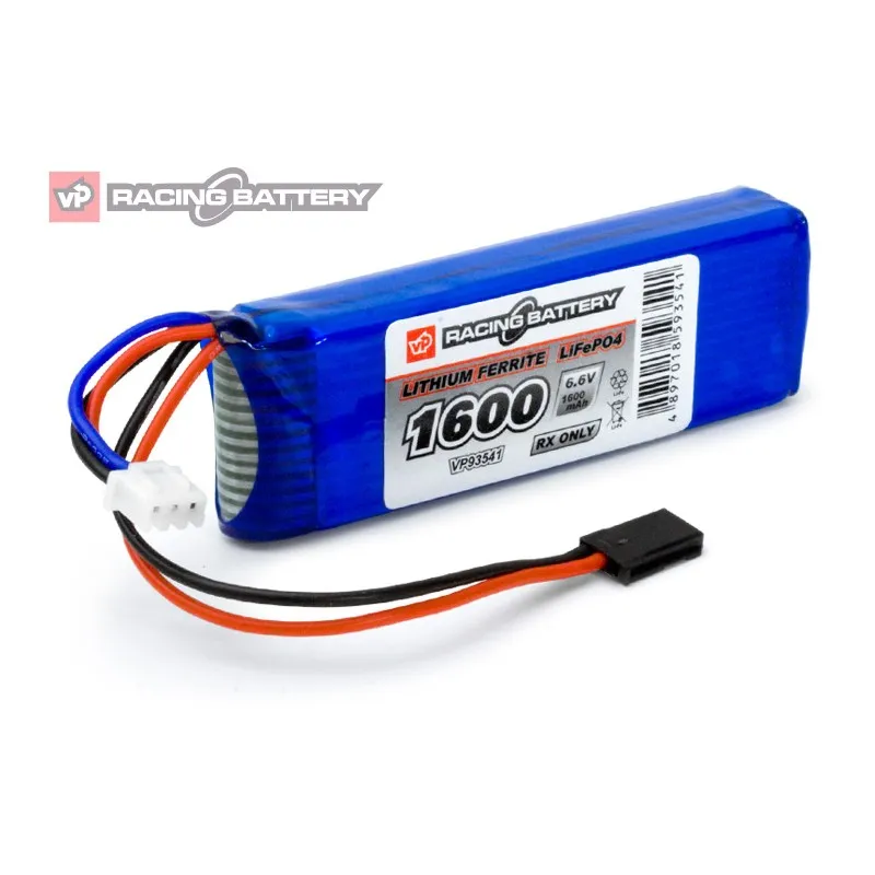 Mottagarbatteri Li-Fe 6,6V 1600mAh Rak
