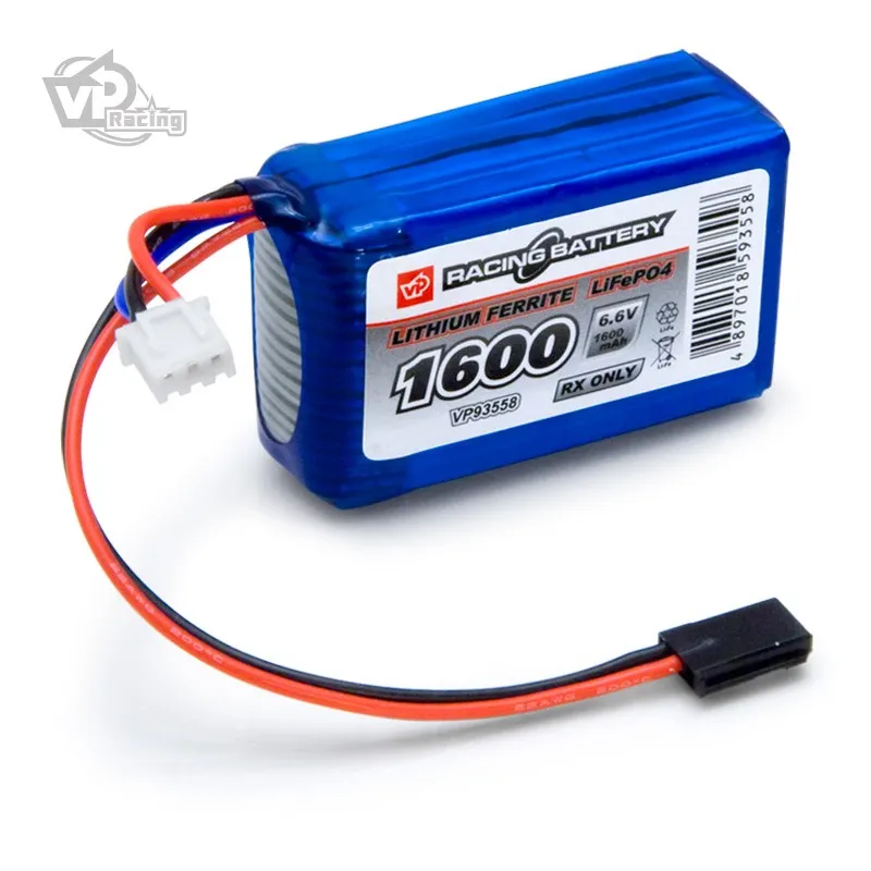 Mottagarbatteri Li-Fe 6,6V 1600mAh Kub