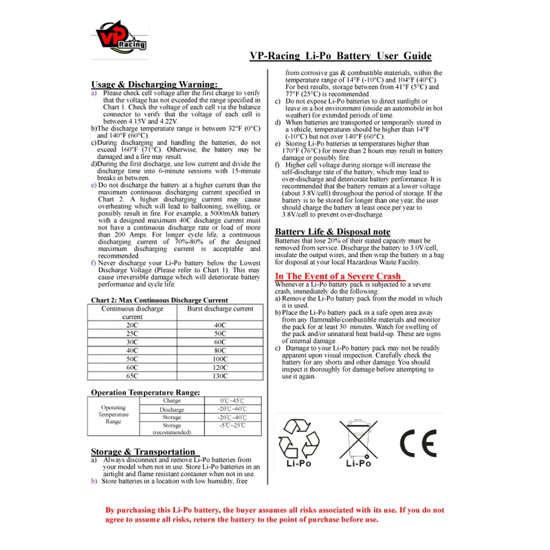 Li-Po Batteri 4S 14,8V 5200mAh 40C T-kontakt - 4