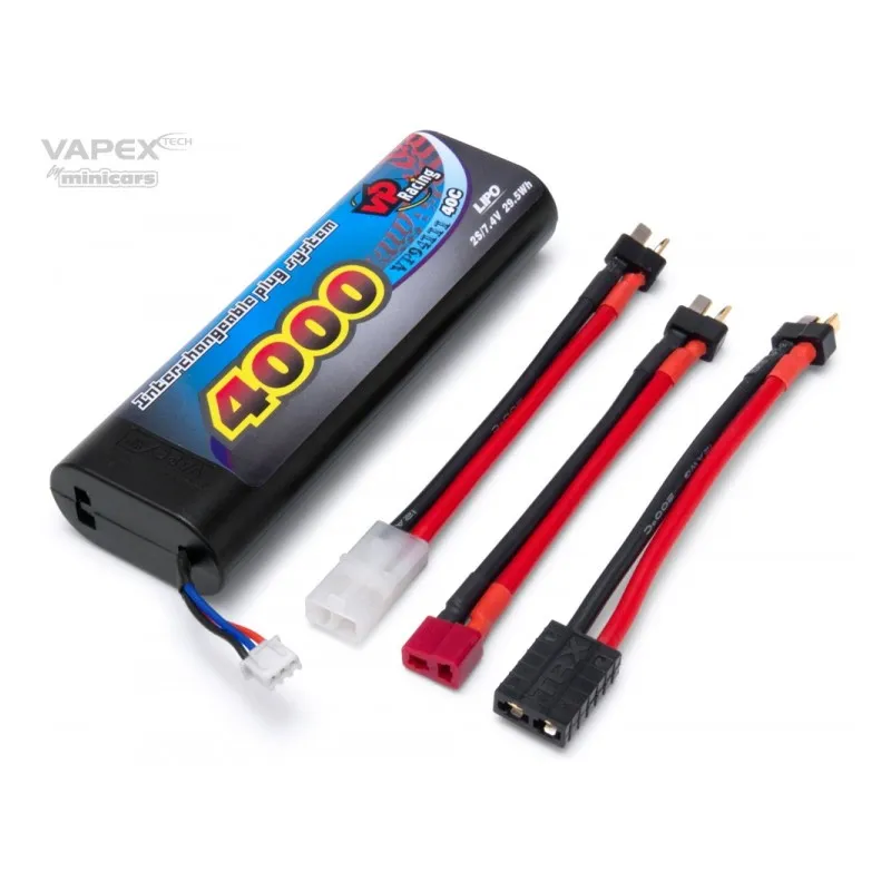 Li-Po Batteri 2S 7,4V 4000mAh 40C Multi-kontakt