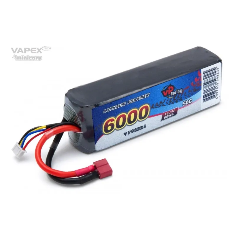 Li-Po Batteri 3S 11,1V 6000mAh 50C T-Kontakt