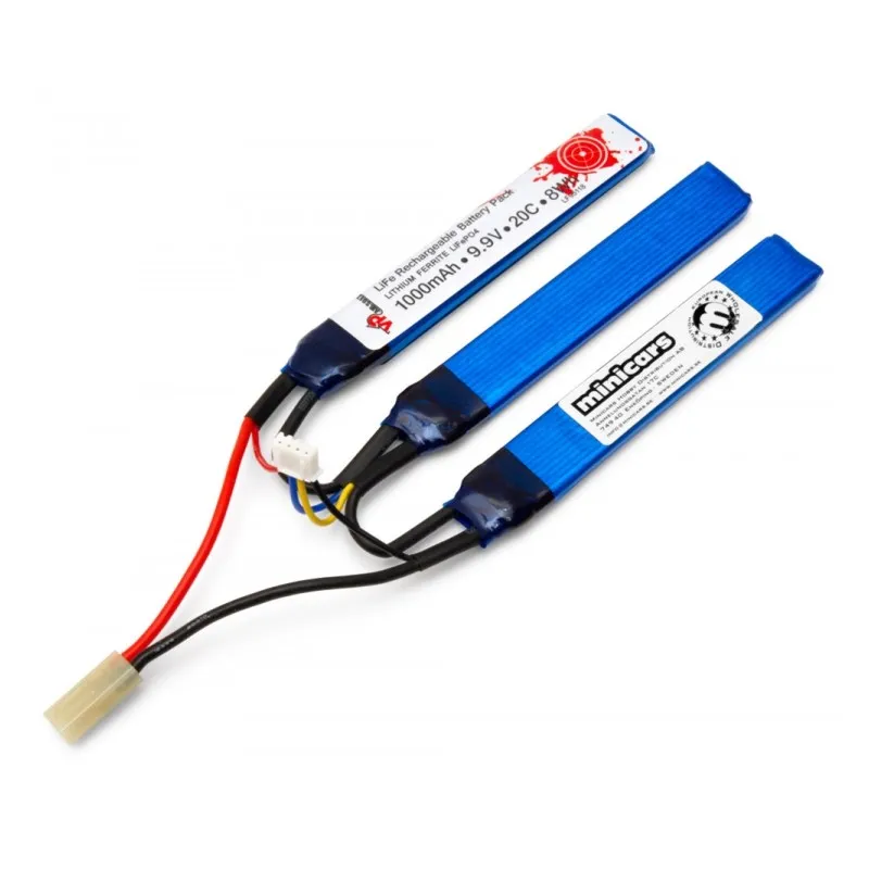 Li-Fe Batteri 3S 9,9V 1000mAh 20C Split Airsoft