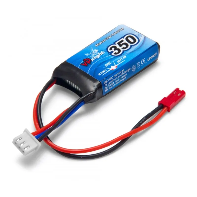 Li-Po Batteri 2S 7,4V  350mAh 20C JST-RCY (BEC)