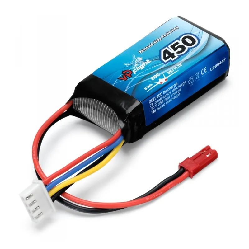 Li-Po Batteri 3S 11,1V 450mAh 20C BEC-Kontakt