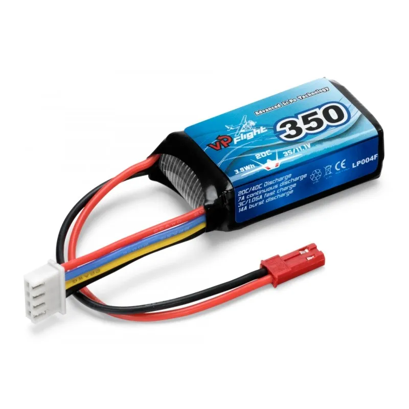 Li-Po Batteri 3S 11,1V 350mAh 20C BEC-Kontakt