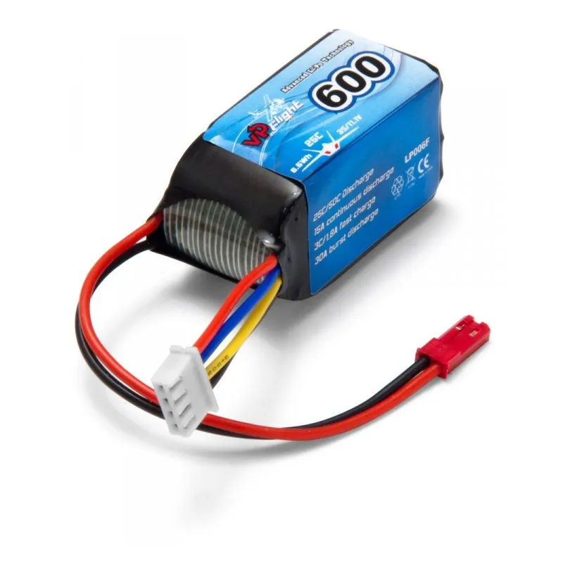 Li-Po Batteri 3S 11,1V  600mAh 20C JST-RCY (BEC)