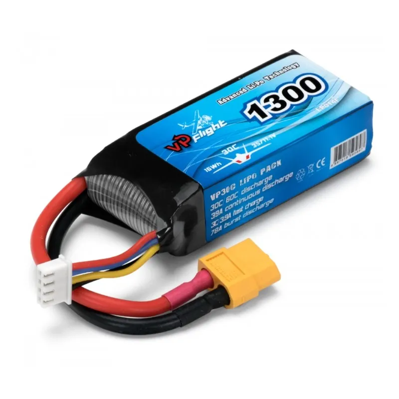Li-Po Batteri 3S 11,1V 1300mAh 30C XT60-Kontakt