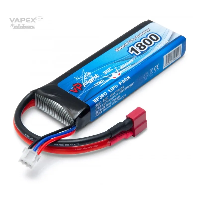 Li-Po Batteri 2S 7,4V 1800mAh 30C T-Kontakt