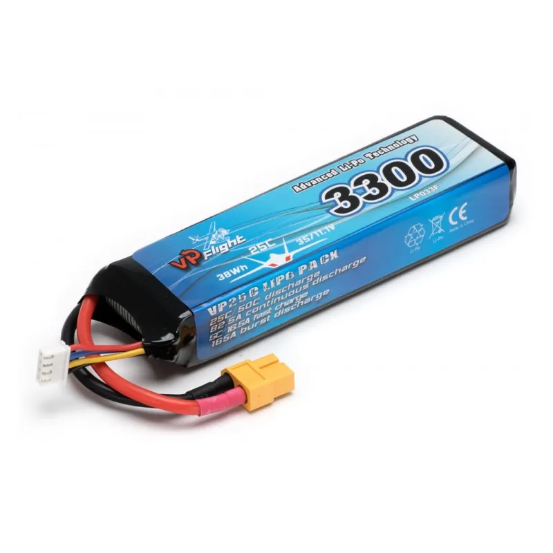 Li-Po Batteri 3S 11,1V 3300mAh 25C XT60-Kontakt