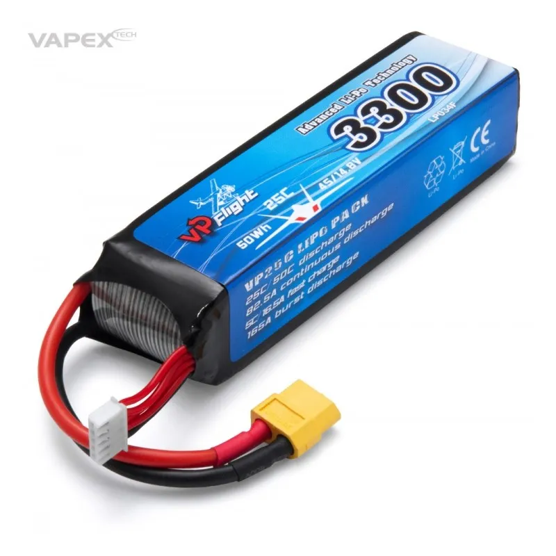 Li-Po Batteri 4S 14,8V 3300mAh 25C XT60-Kontakt