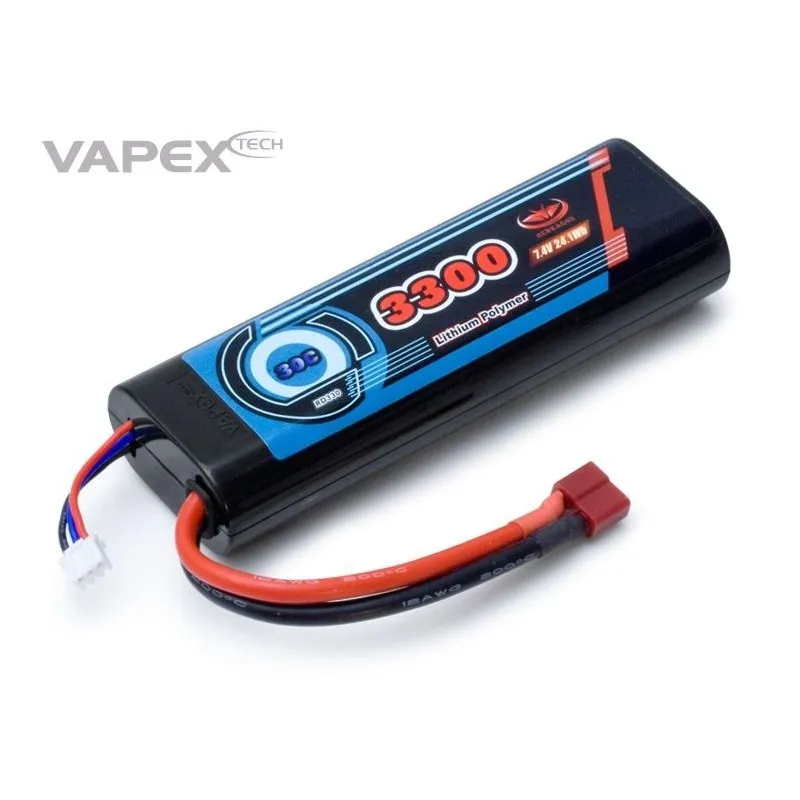 Li-Po Batteri 2S 7,4V 3300mAh 30C T-kontakt