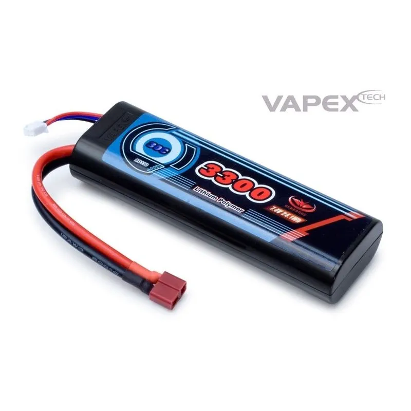 Li-Po Batteri 2S 7,4V 3300mAh 30C T-kontakt