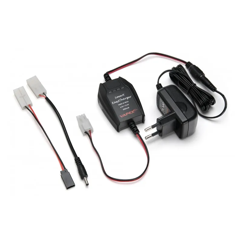 Laddare 4-10 NiMH 500mA Tamiya & Futaba 3,5x1,6mm RX/TX