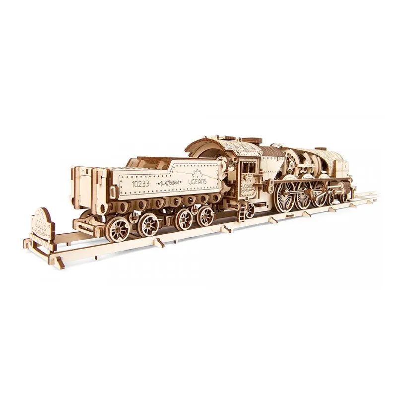 Ugears V-Express Steam Train with Tender - 2
