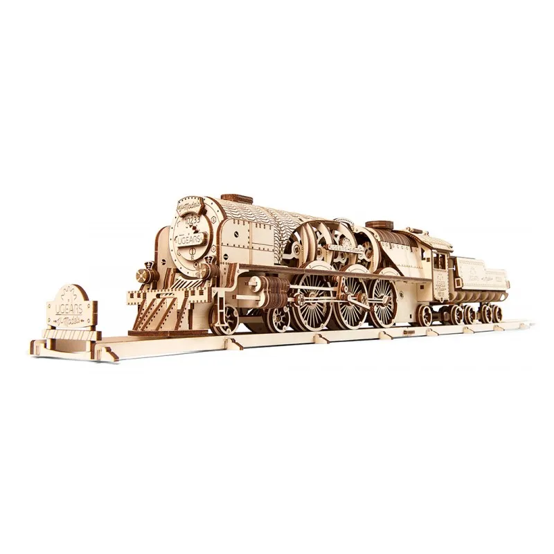 Ugears V-Express Steam Train with Tender - 3