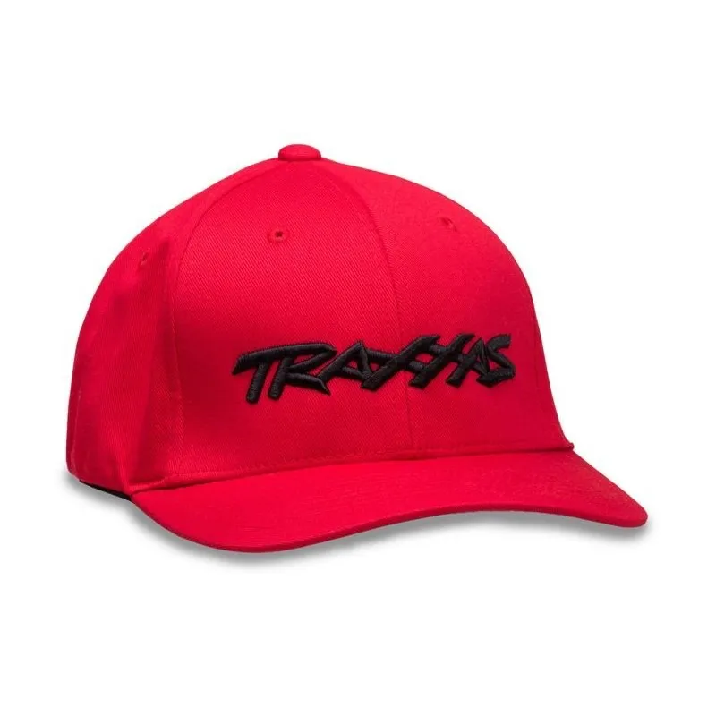 Keps Svängd Skärm Röd Traxxas Logo S-M