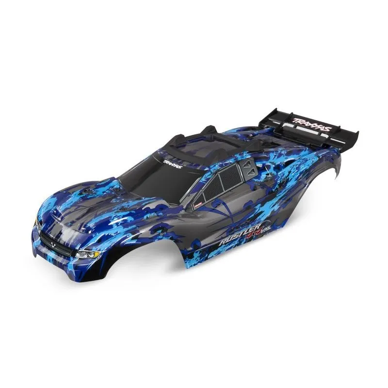 Kaross Rustler 4x4 Silver/Blå (Komplett med Karossfästen)