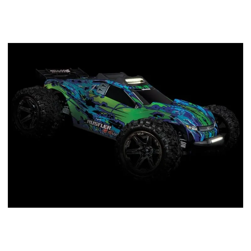 LED Ljus Fram & Tak Set Komplett  Rustler 4x4 - 4