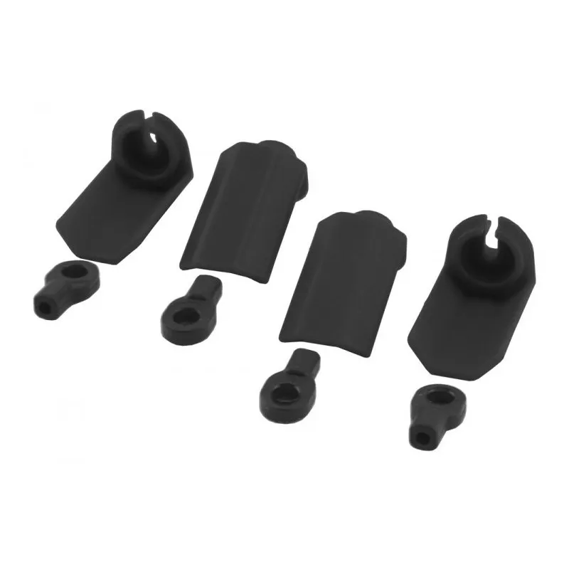 Skydd Stötdämparaxel Svart (4) Traxxas Ultra, Big Bore