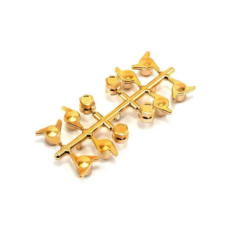 Hjulmutter & Knock Off Guld Set 4mm