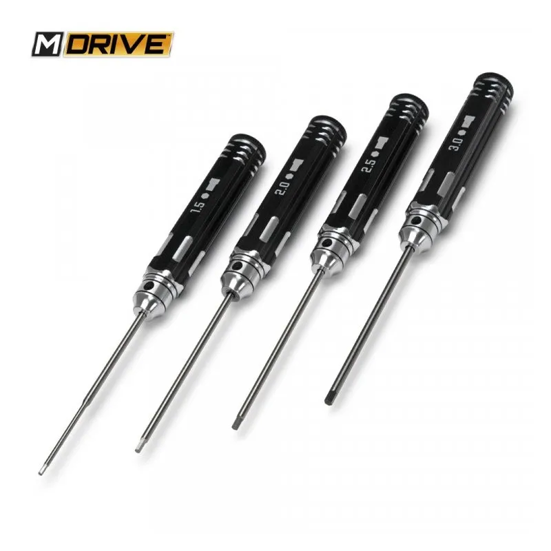 Insexnyckel Rak Set - 1.5, 2, 2.5 & 3mm - 2