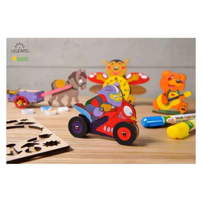 Ugears Motorcyklist - 4Kids - 5