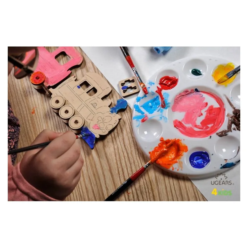 Ugears Lok med Vagn - 4Kids - 6