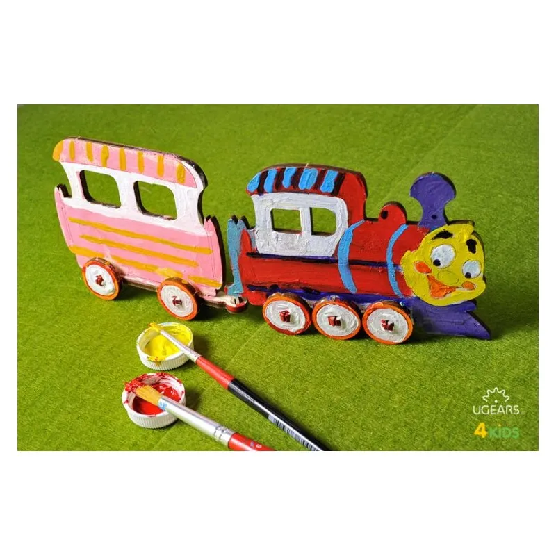 Ugears Lok med Vagn - 4Kids - 8