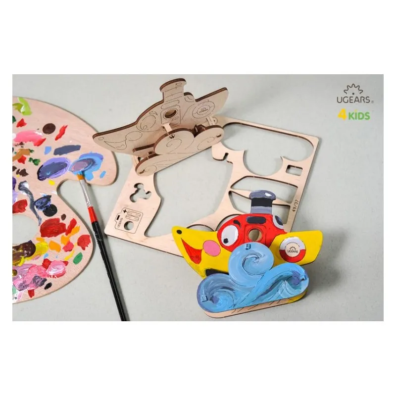 Ugears Ångbåt - 4Kids - 3