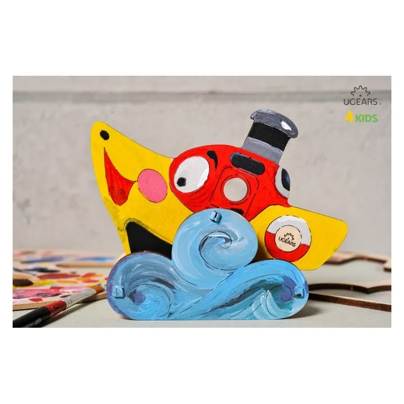 Ugears Ångbåt - 4Kids - 6