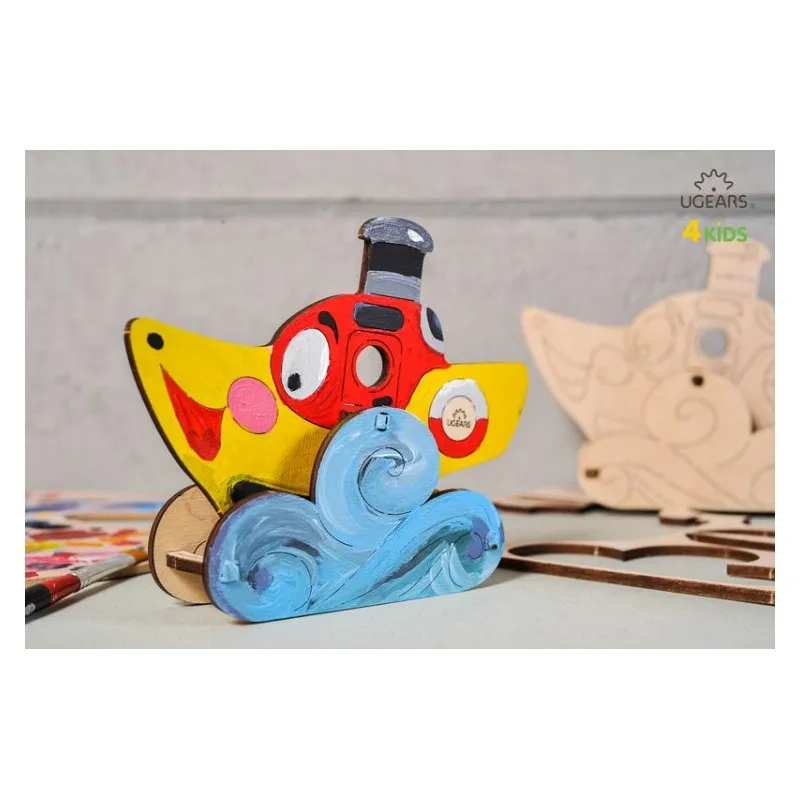 Ugears Ångbåt - 4Kids - 7