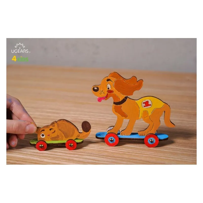 Ugears Hund & Katt - 4Kids - 5
