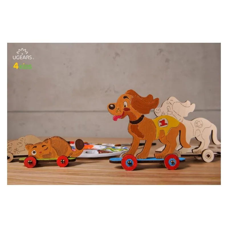 Ugears Hund & Katt - 4Kids - 6