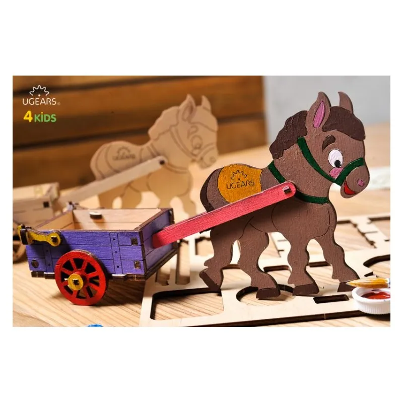 Ugears Åsna med Vagn - 4Kids - 3