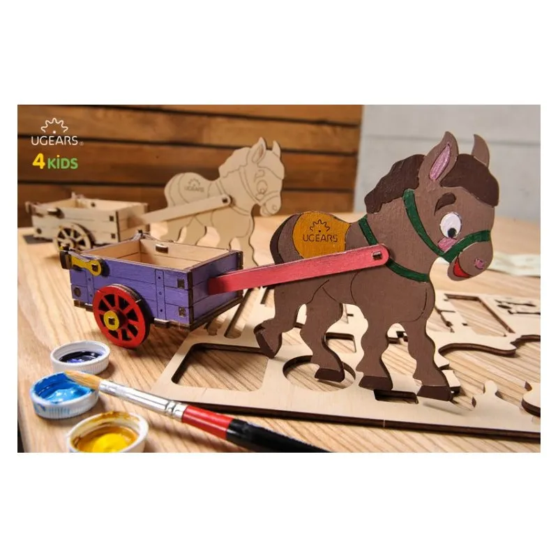 Ugears Åsna med Vagn - 4Kids - 4