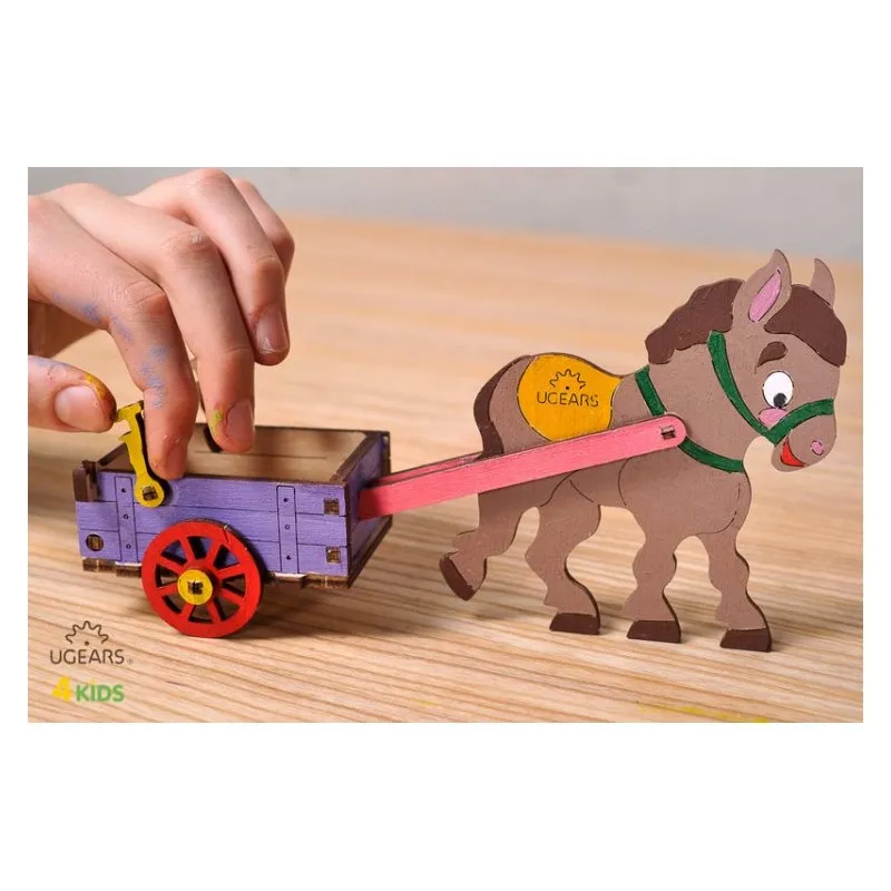 Ugears Åsna med Vagn - 4Kids - 7
