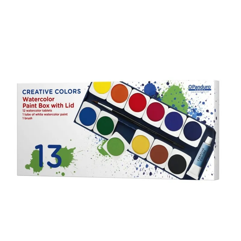 Tempera vattenfärg kit 13 st + 1st pensel