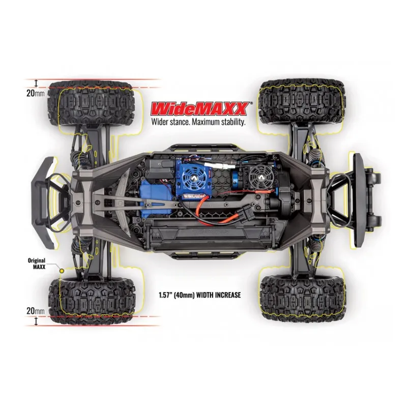 MAXX WideMAXX 4x4 1/10 RTR TQi TSM Blå - 4