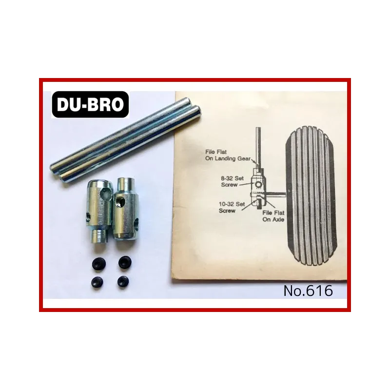 Hjulaxel landställ EZ, 2 x 3/16