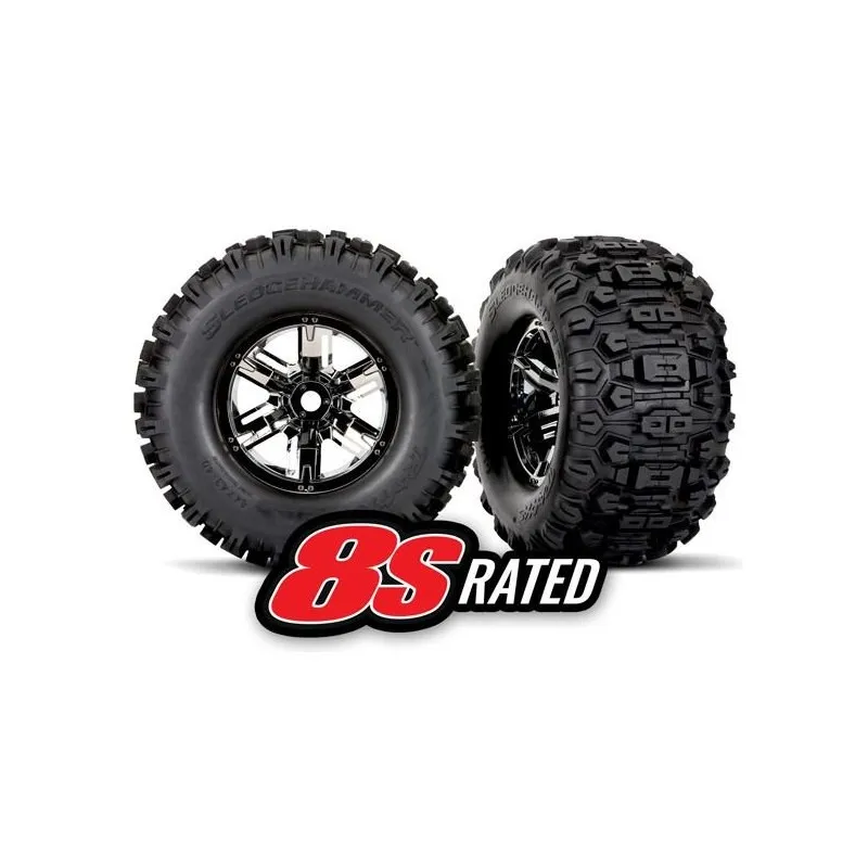 Däck & Fälg Sledgehammer/X-Maxx Svart Krom (2)